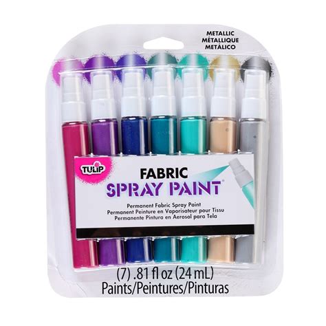 fabric spray metallic|Fabric Spray Paint Metallic Mini 7 Pack – Tulip Color .